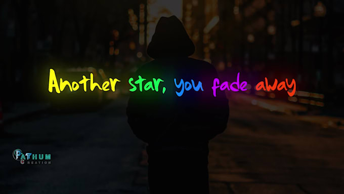 make a colorful animated lyric video
