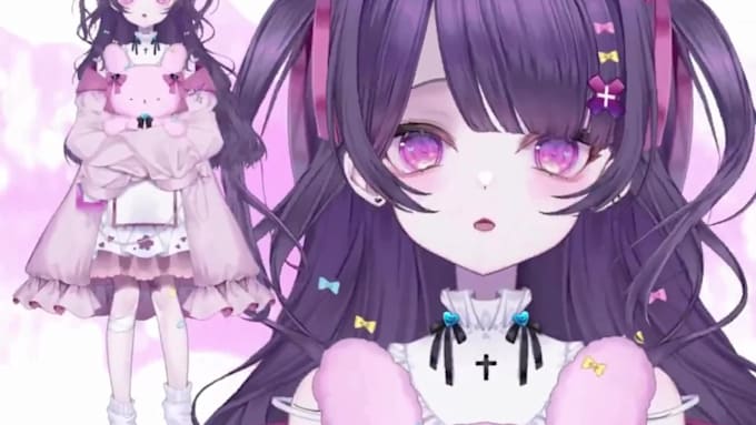 draw male and female 2d vtuber design, live2d vtuber model vtuber outfit and rig