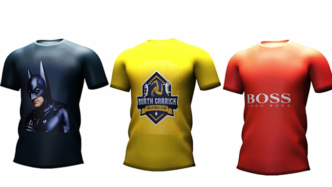 create a 3d tshirt  promo