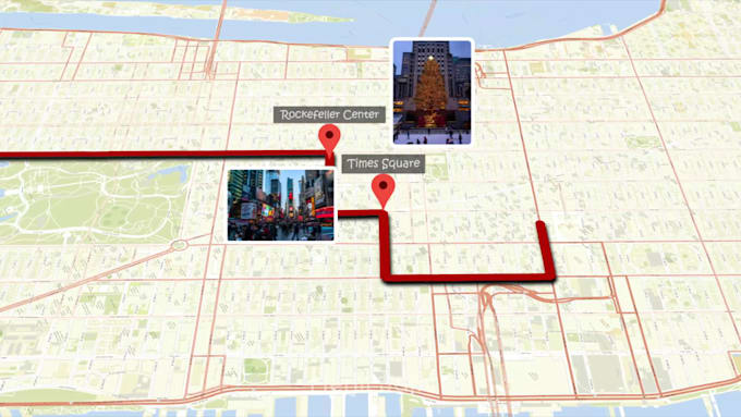 create cinematic travel map animation for your vlog