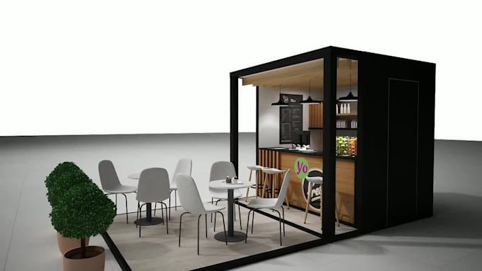 create a visualization of booth, showcase, display, pos
