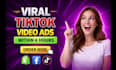 create viral tiktok video ads, dropshipping facebook  ads creatives