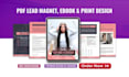 design PDF lead magnets, ebooks, workbooks, and brochures