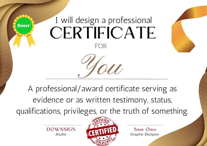 design professional and custom certificates for any purpose