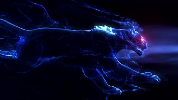 do stunning wolf, horse, lion or panther logo animation