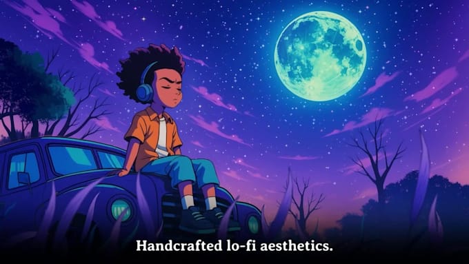 draw lofi stream overlays, emotes for twitch or youtube