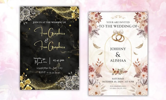 design the perfect invitation and save the date card