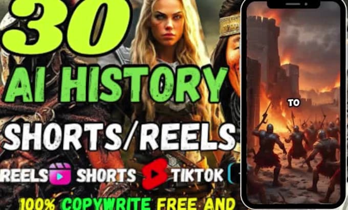 Make 4k stunning ai history shorts ai youtube history video, ai reels ...
