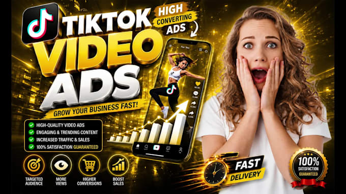 create viral tik tok video ads, facebook ads, dropshipping tiktok ads