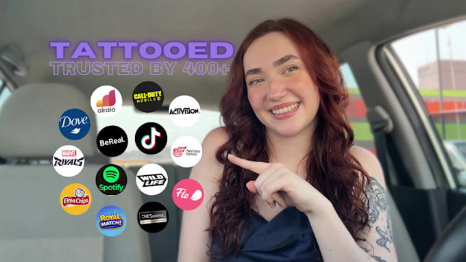 be your tattooed female for ugc video ads spokesperson script read