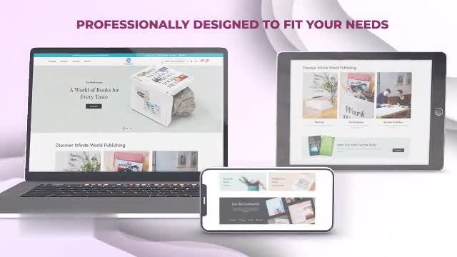 design a professional author or book publisher website