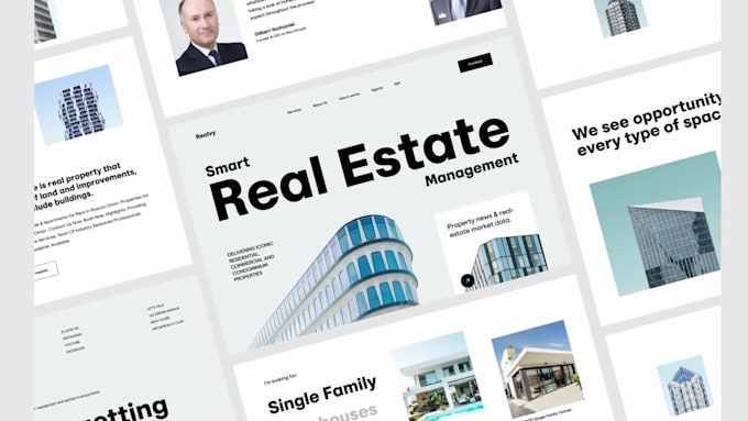 build an elegant real estate marketplace website with dynamic features