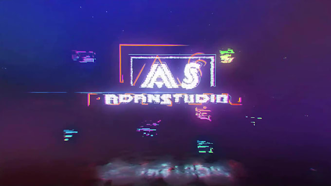 make futuristic, scifi , glitch,  neon logo animation