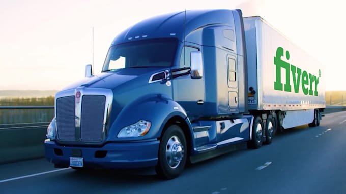 make a shipping transportation truck trailer video