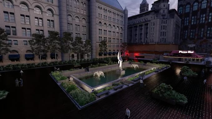 create urban designs, parks, squares and exterior rendering