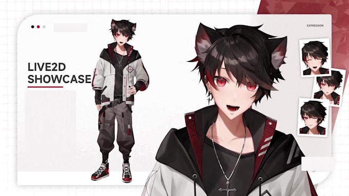 design and rig full body male or chibi anime 2d vtuber model for vtube studio