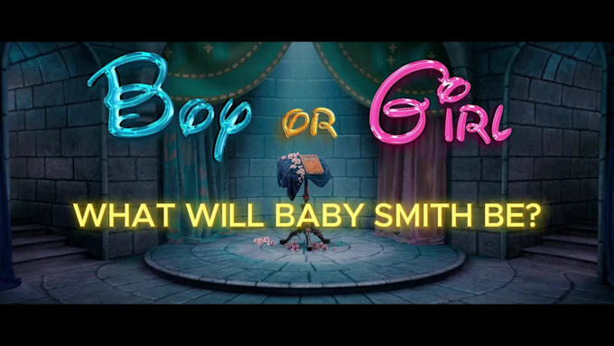 create a custom disney gender reveal video