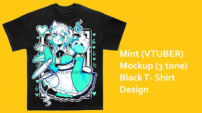 create anime streetwear t shirt design cute t shirt design