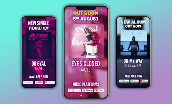 do music promo video for instagram stories and facebook stories