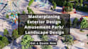 design masterplan, 2d site plan, and 3d rendering for developers