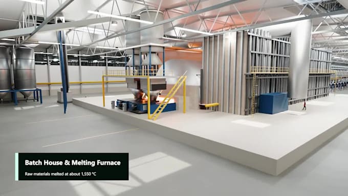 create 3d industrial animation for machinery and products
