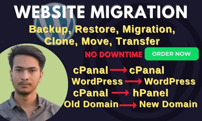 transfer, migrate, clone wordpress website to new domain or host