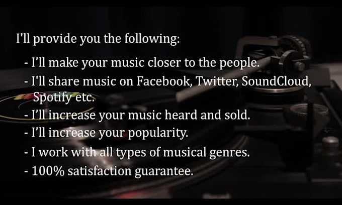 do music promotion for you