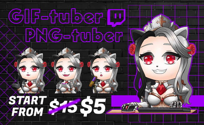 Custom Pngtuber Streaming Voice Reactive Avatar Icon Anime 