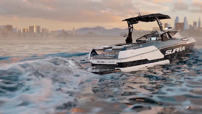 do realistic 3d boat animation yacht animation ship model and marine 3d video