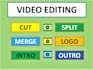professionally edit, cut, split, convert and merge video