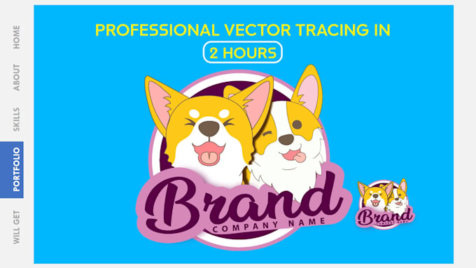 manual vector tracing, raster to vector conversion within 2 hrs