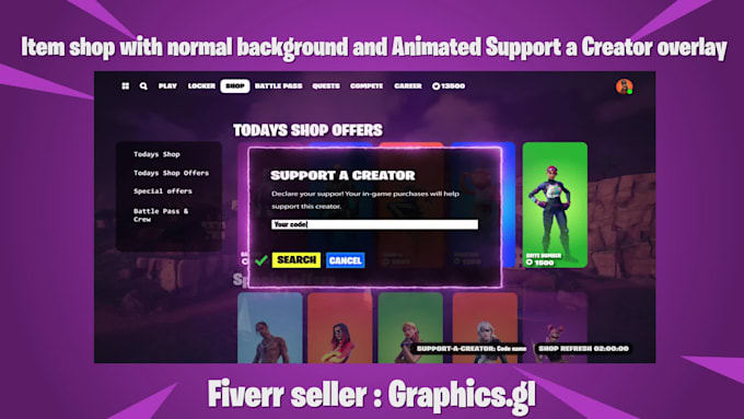 make you the 2025 fortnite support a creator animation