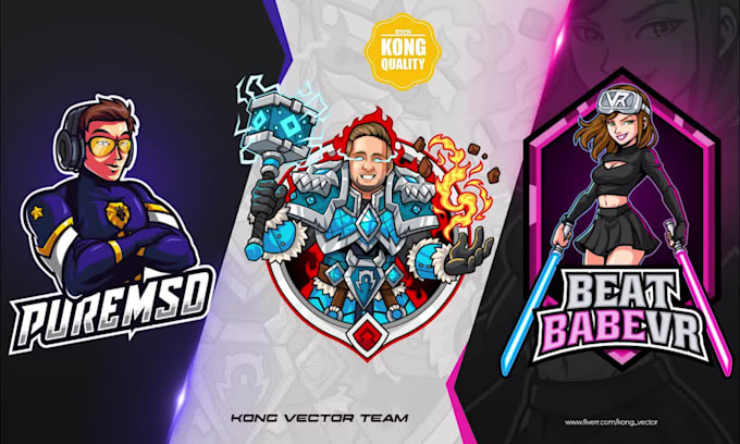 design pro gaming logo in 24h for brand esport team youtube twitch streamers