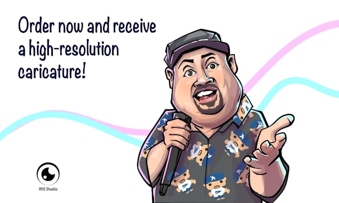 draw a custom caricature portrait from your photo