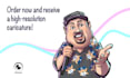 draw a custom caricature portrait from your photo