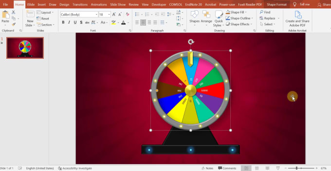 Make spinning wheel in powerpoint by Irfanalikbl | Fiverr