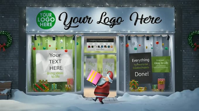create a personalized santa claus christmas video greeting
