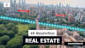 do a 4k drone footage animation with motion graphics