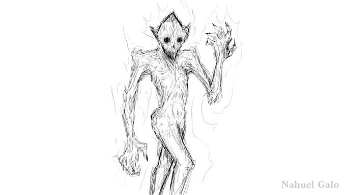 make dark and creepy art for you