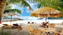 do relaxing beach cafe video, loop animation and ocean waves