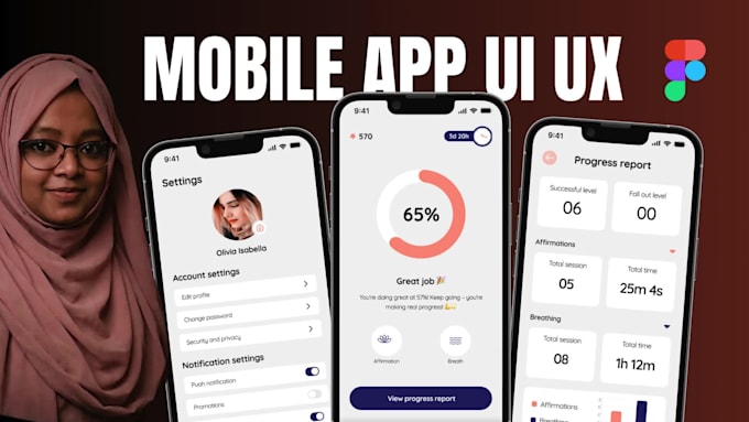 design mobile app UI UX for saas and ai platforms in figma