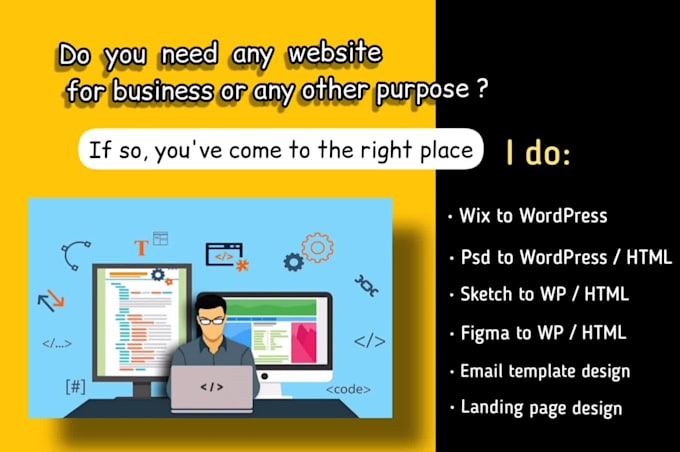 clone wix to wordpress, figma to wordpress, html to wordpress elementor website