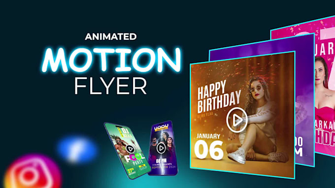 make awesome animation motion flyer on social media