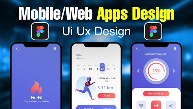 create app design for your mobile app and web app