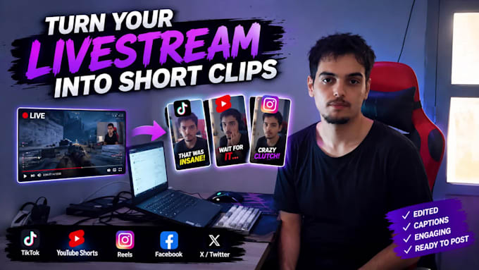 turn your livestream into high retention viral clips