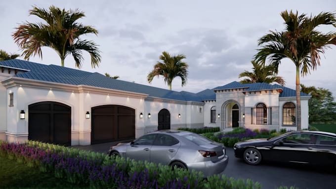 do 3d house exterior modelling, architectural rendering, walkthrough videos