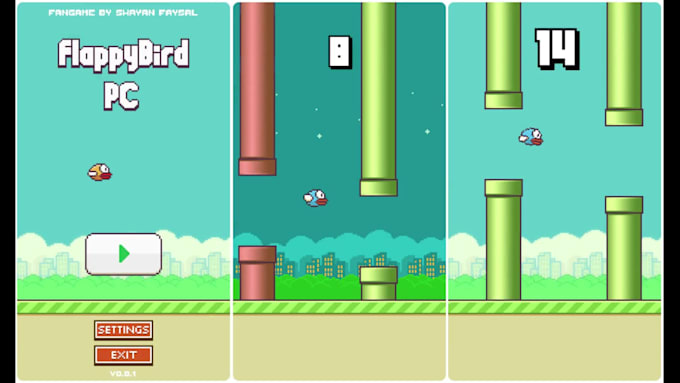 create a flappy bird style endless game