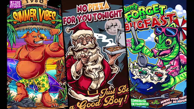 Best Price! I will draw graphic t shirt design or clothing cartoon illustration  for $30