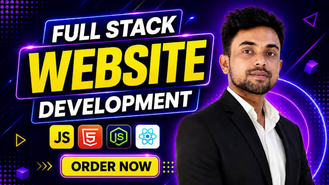 do website development as full stack web developer, front end backend developer