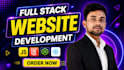 do website development as full stack web developer, front end backend developer